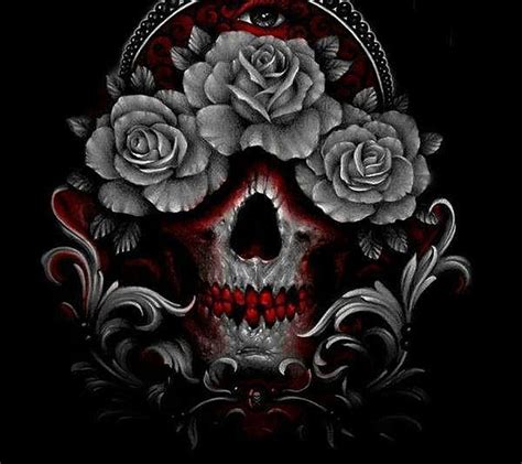 Discover more than 60 wallpaper skull and roses super hot - in.cdgdbentre