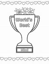 Worlds Best Mimi Coloring Page Mothers Day Gift For Grandma Diy  sketch template