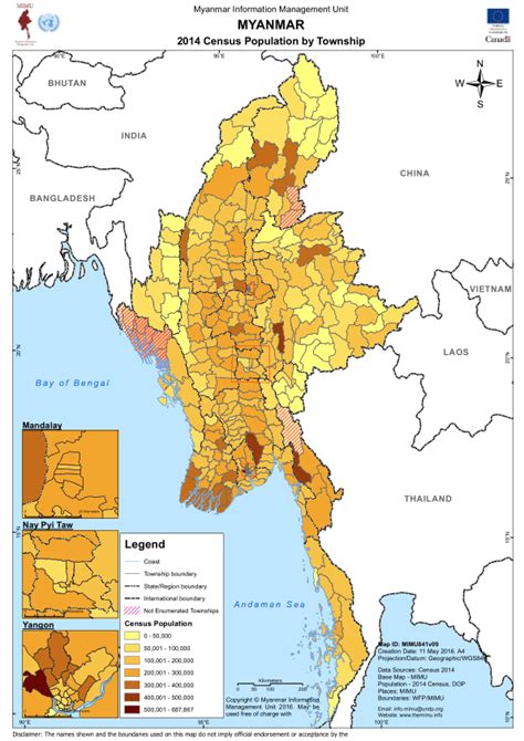 Myanmar: 2014 Census Population by Township (As of 11 May 2016 ...