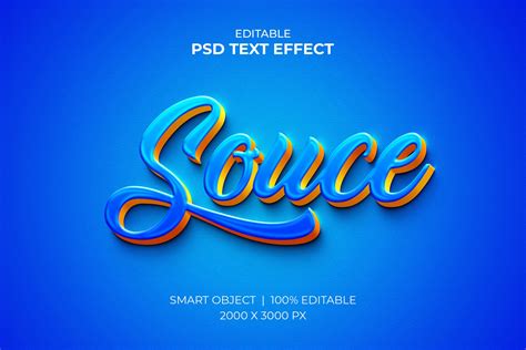 Souce 3d Text Effect Photoshop Mockup Graphic by Mondolsgraphic ...