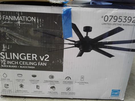 Lot Detail - Fanimation 72" Slinger V2 ceiling fan