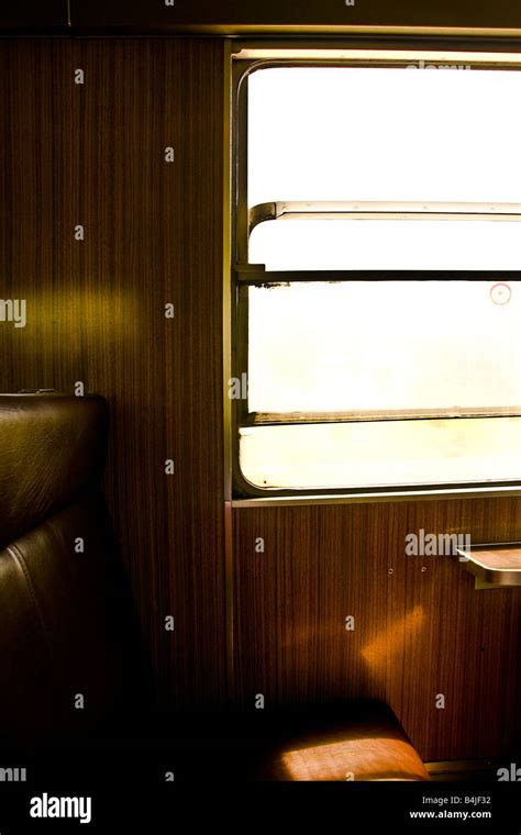 Old train interior Stock Photo - Alamy