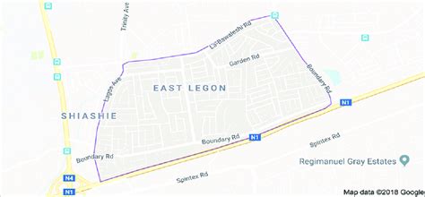 Map of East Legon. Source: Google Map. | Download Scientific Diagram