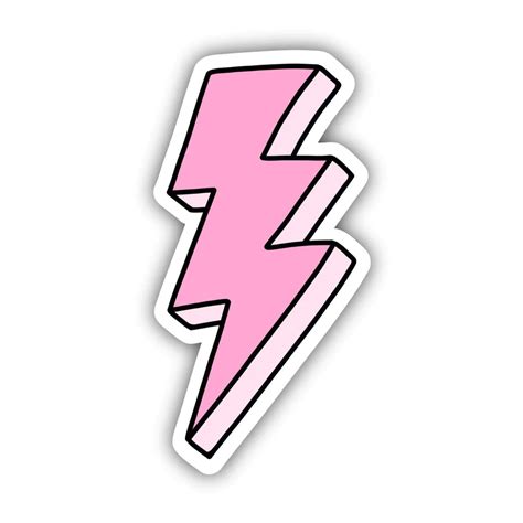 Pink Long Lightning Bolt Aesthetic Sticker in 2022 | Aesthetic stickers, Preppy stickers ...