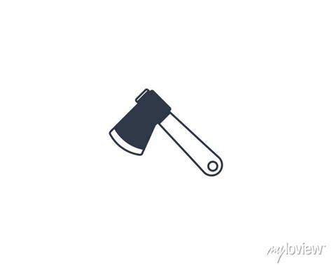 Axe vector isolated emoticon. axe emoji icon • wall stickers work, woodwork, vintage | myloview.com