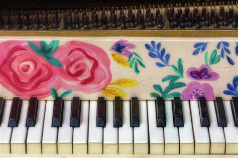 Hand Painted Flower Piano Photograph by Garry Gay - Fine Art America