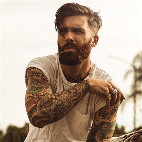 Levi Stocke - dark red beard beards bearded man men mens' style summer ...