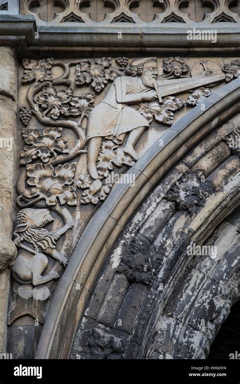 Detail of the magnificent sculptural work on the Ethelbert Gateway in ...