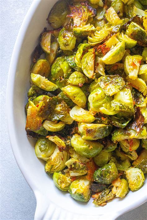 Roasted Brussels sprouts {With Garlic and Parmesan}