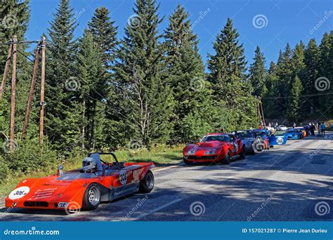 Historic Racing Cars Wait for the Start of Uphill Race Editorial ...