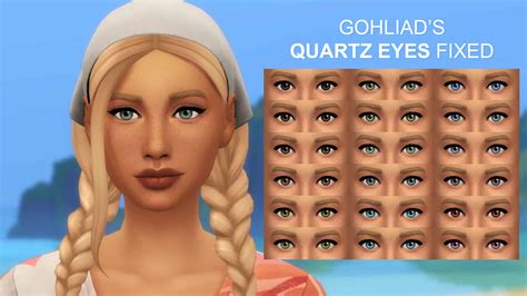 Gohliad's Quartz Eyes Fixed - Human Defaults - Sims 4 Mod Download Free