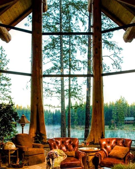 Zoom Backgrounds for work | Cabin interior design, Log cabin interior ...