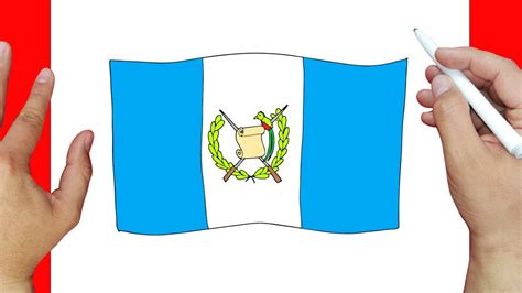 Cómo dibujar la bandera de Guatemala paso a paso | Dibujos fáciles ...