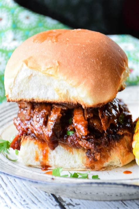 Slow Cooker BBQ Beef Brisket Sandwiches - Grumpy's Honeybunch