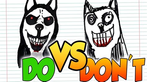 DOs & DON'Ts Drawing SMILE DOG Creepypasta In 1 Minute CHALLENGE! - YouTube