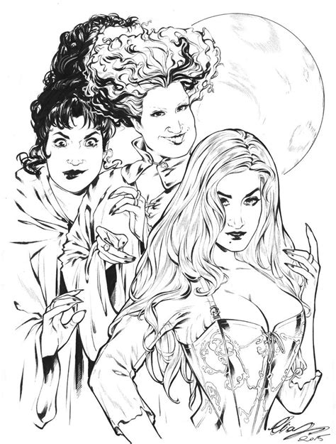 Hocus Pocus Coloring Pages Sanderson Sisters - XColorings.com