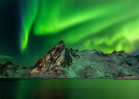 Northern Lights Above Reine, Lofoten Islands, Norway