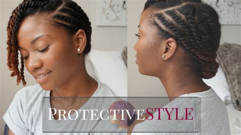 Easy Flat Twist Protective Style || Natural Hair - YouTube