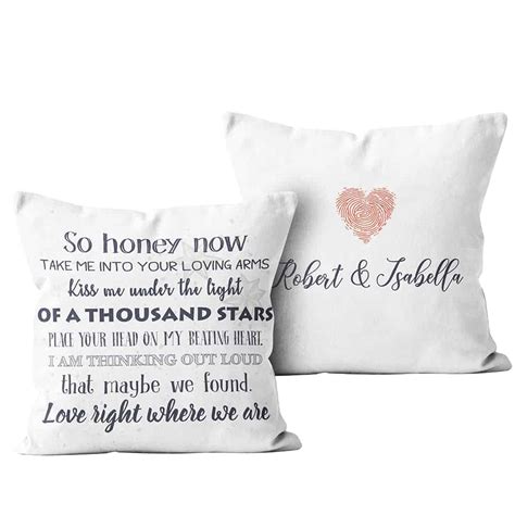 Thinking Out Loud Song Lyrics Pillow | 365Canvas