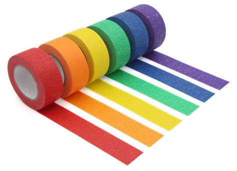 JONYEE Colored Masking Tape, Colored Painters Tape for Crafts, Labeling or Coding - Art Supplies ...