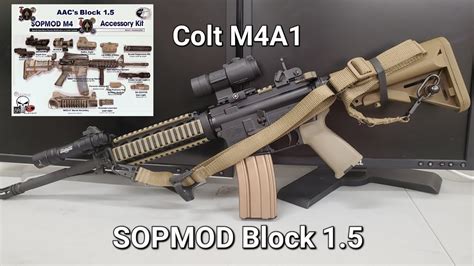 Colt M4A1 Sopmod Block 1.5 Clone Build - Better than Block 1 - YouTube