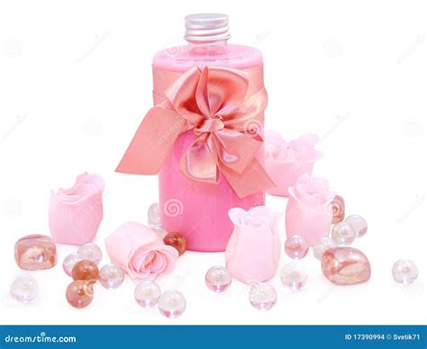 Bathing accessories stock photo. Image of flowers, shower - 17390994