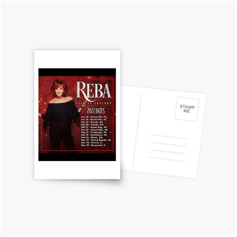 "Reba Tour 2022 Locations and Dates" Postcard for Sale by NessaGordon ...