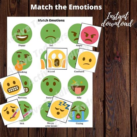 Learn Emotions, Emotion matching game for toddlers, busy book game ...