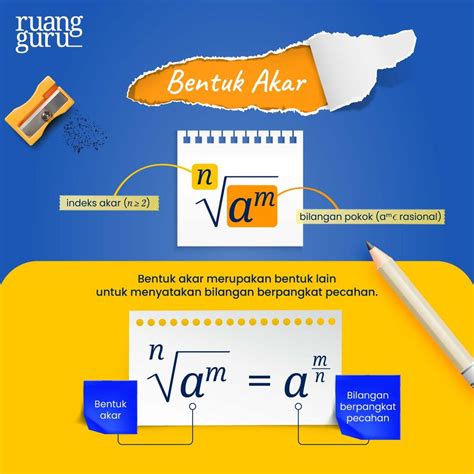 Ketahui Sifat-Sifat Bentuk Akar & Cara Merasionalkannya | Matematika ...