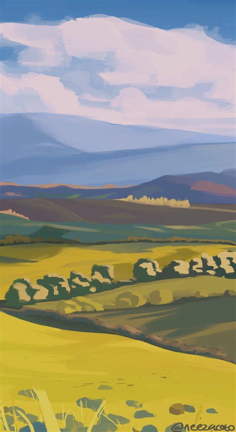 My first landscape painting : r/krita