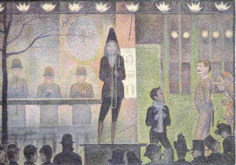 Famous Art: "Circus Sideshow" by Georges Seurat 1887-1888