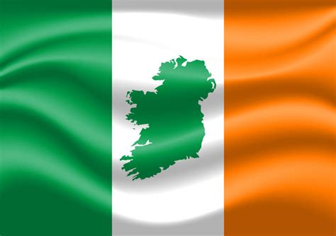 Irish Flag With Map Vector Art Background Backgrounds | AI Free Download - Pikbest