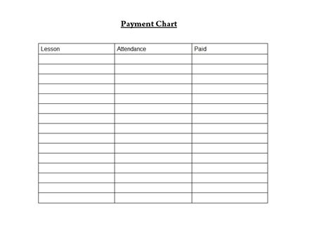 Student Payment Chart Word Template ~ Template Sample