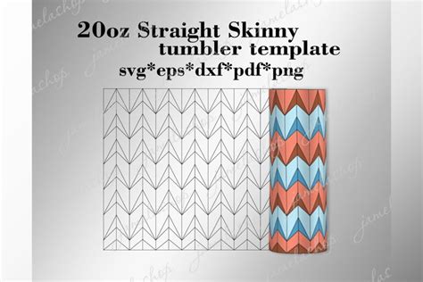 20 oz straight skinny tumbler template svg, Arrows (1210465)