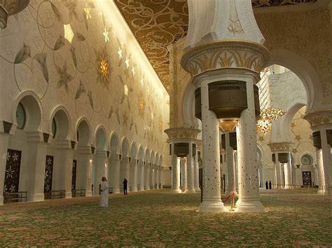 Inside the Abu Dhabi Mosque in United Arab Emirates - UAE, photo HD wallpaper Dubai, Wallpaper ...