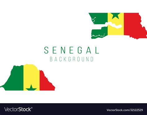 Senegal flag map background flag Royalty Free Vector Image