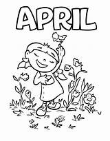 April Coloring Pages Free Printable PDF sketch template