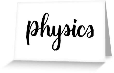 "Physics Calligraphy Label" Greeting Card by the-bangs | Redbubble