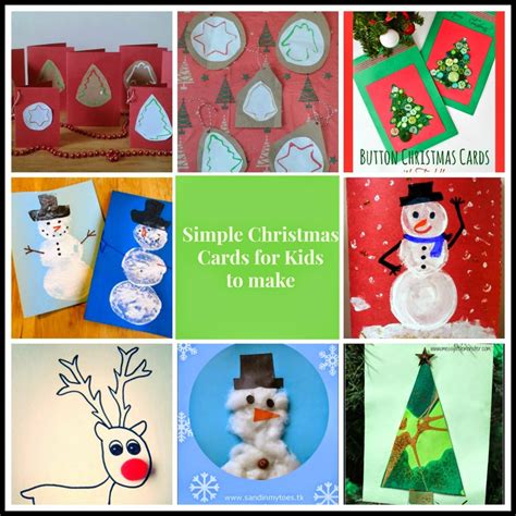 Simple Christmas cards for kids to make - Crafty Kids at Home