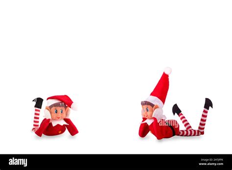 Christmas Elf toy on an isolated white background with copy space ...