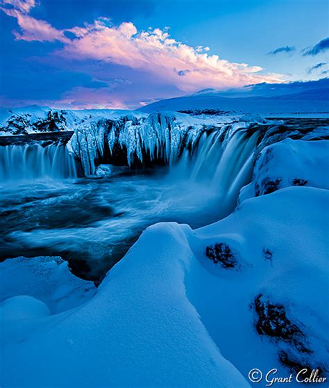 Godafoss in Winter, northern Iceland