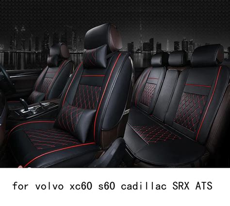 OUZHI easy clean firm grid pu leather car seat cover for volvo xc60 s60 cadillac SRX ATS front ...