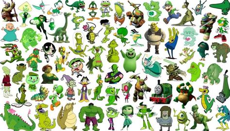 Click the Green Cartoon Characters Quiz - By ddd62291 | Anime character ...