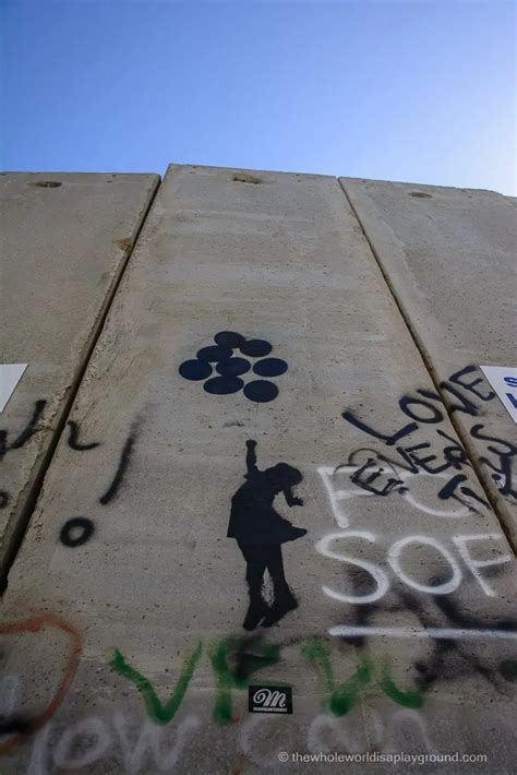 Banksy in Bethlehem! Banksy Street Art, Bethlehem, Palestine | The Whole World Is A Playground