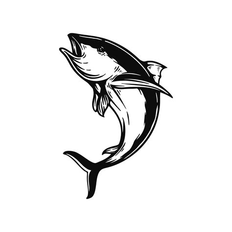 tuna fish silhouette vector illustration design 2379627 Vector Art at Vecteezy