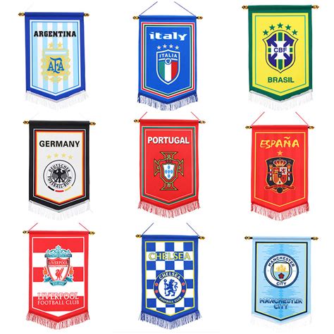 Football Game Soccer Team Sports Hanging Football Club Pennant Flags ...