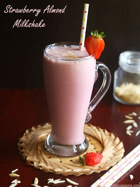 Strawberry almond milkshake recipe