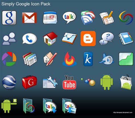 Simply Google Icon Collection by ChadJackson on DeviantArt