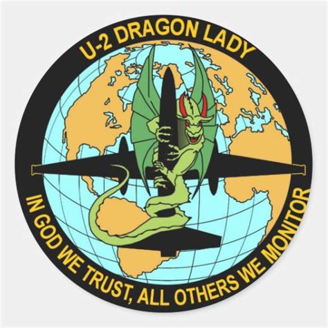 U-2 Dragon Lady Round Stickers | Zazzle