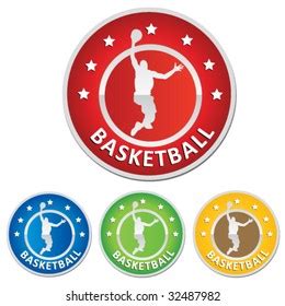 Basketball Badge Stock Vector (Royalty Free) 32487982 | Shutterstock